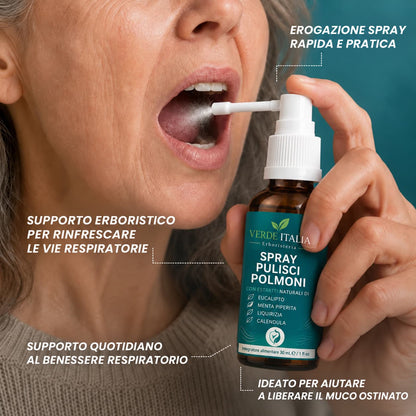 Libera le tue vie respiratorie in 2-4 settimane con lo spray detergente polmonare