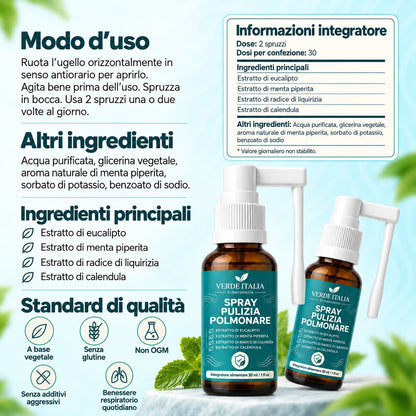Libera le tue vie respiratorie in 2-4 settimane con lo spray detergente polmonare
