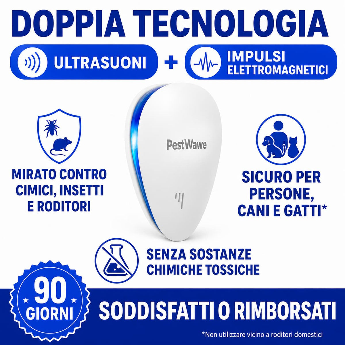 PestWawe™ Repellente per Parassiti 2026 – Versione Migliorata – Elimina i Parassiti Definitivamente