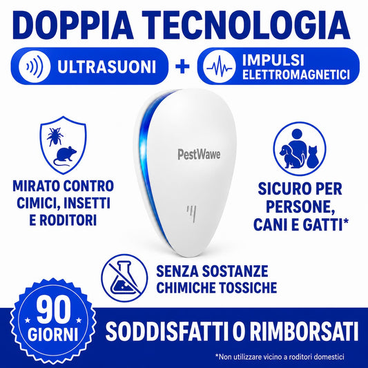 PestWawe™ Repellente per Parassiti 2026 – Versione Migliorata – Elimina i Parassiti Definitivamente